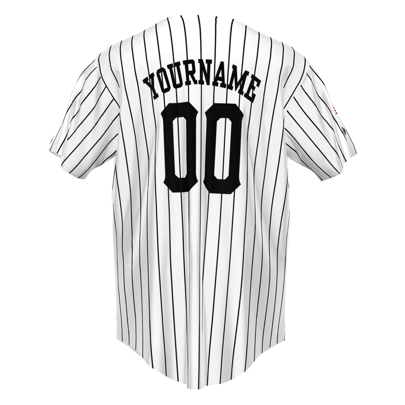 Custom Full Button Pin Stripe Baseball Jersey